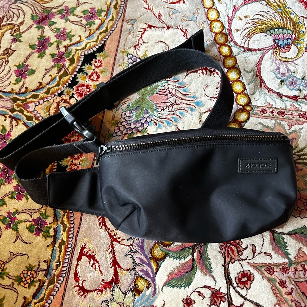 Monos Black Nylon Metro Sling Bag Fanny Pack